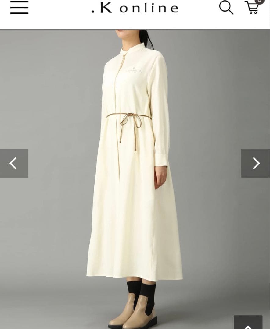 最終【MORABITO BLANC】サキソニーワンピースドレス97900円新品