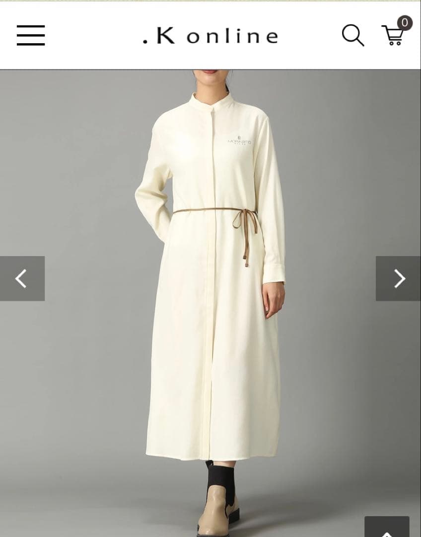 最終【MORABITO BLANC】サキソニーワンピースドレス97900円新品