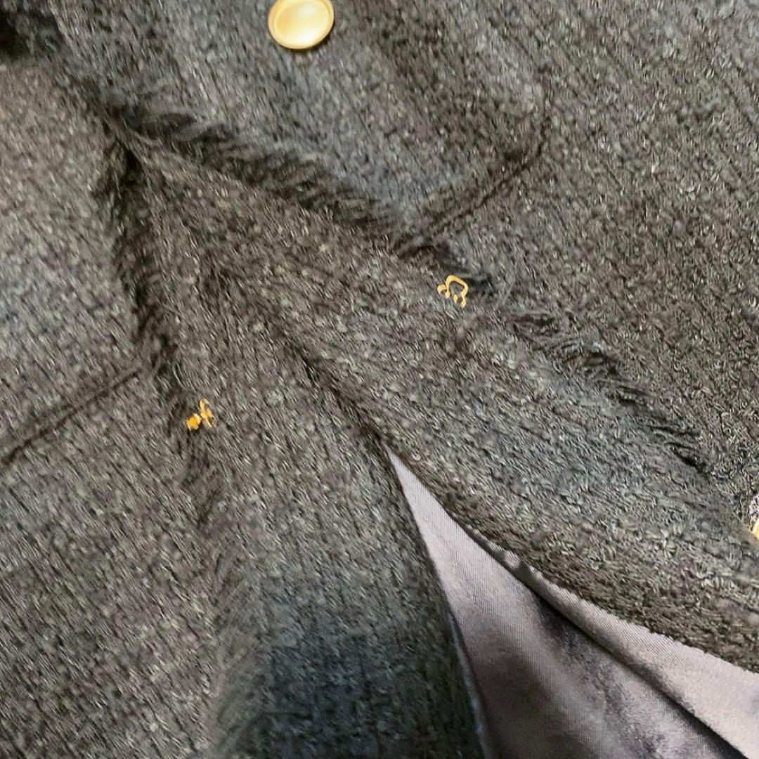 【極美品】グリーンレーベルリラクシング ツイードノーカラージャケット 人気 定番