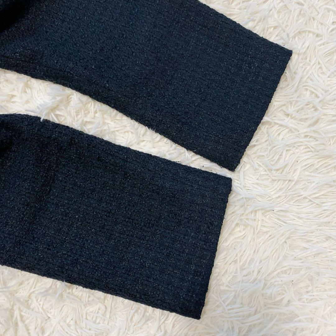 【極美品】グリーンレーベルリラクシング ツイードノーカラージャケット 人気 定番