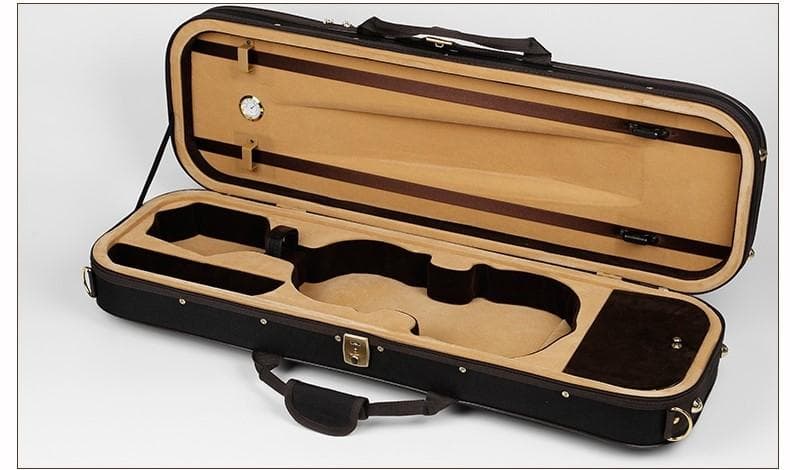 4/4 バイオリンケース軽量ブランケット、ストラップ2、湿度計付