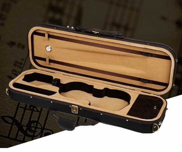 4/4 バイオリンケース軽量ブランケット、ストラップ2、湿度計付