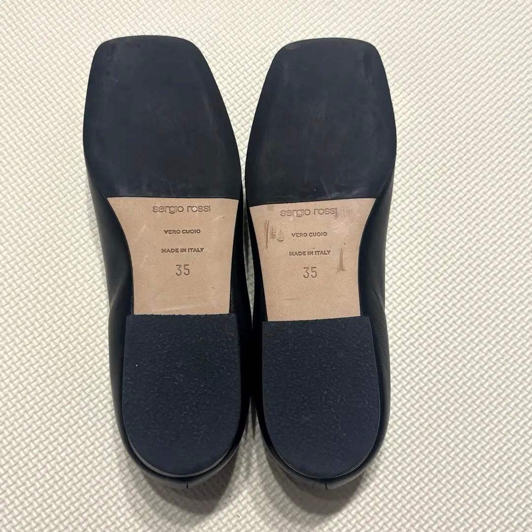 ◎美品 セルジオロッシ SR1 BALLERINA フラットパンプス 黒35