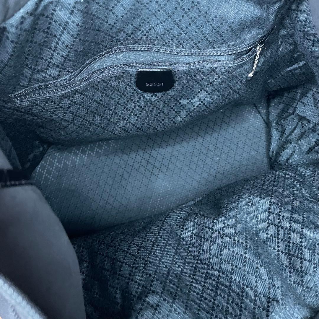 Gucci グッチ　バンブー　ナイロン　トートバッグ　　黒　大容量　旅行