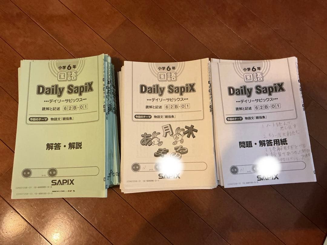 SAPIX 国語　中学受験　最新　2026年度　デイリー　教材