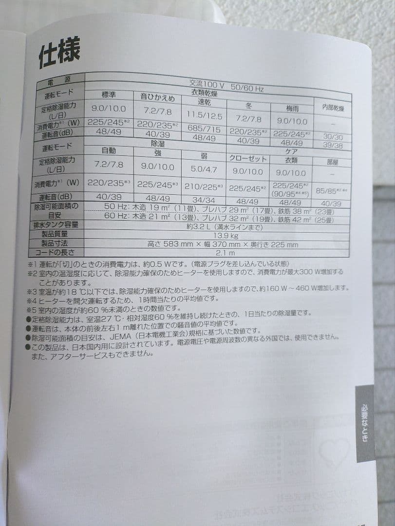 327☆ 新品 Panasonic 衣類乾燥 除湿機 F-YHVX120-W