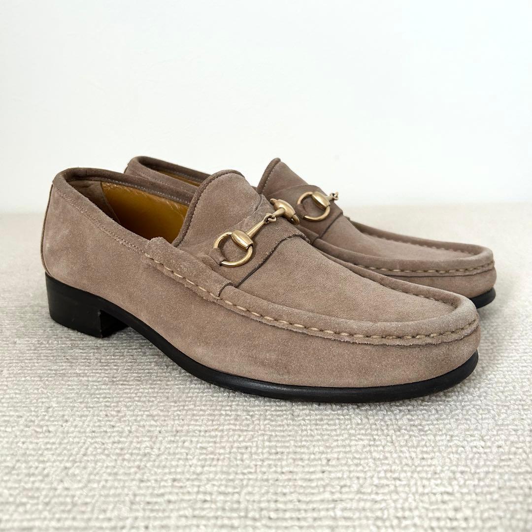 GUCCI グッチ ローファー スエード レザー ホースビット 27.5cm