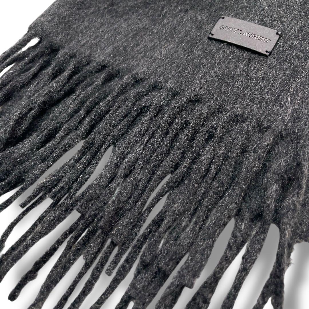 【専用】サンローラン 高級 イタリア製 上質 カシミア100% マフラー グレー