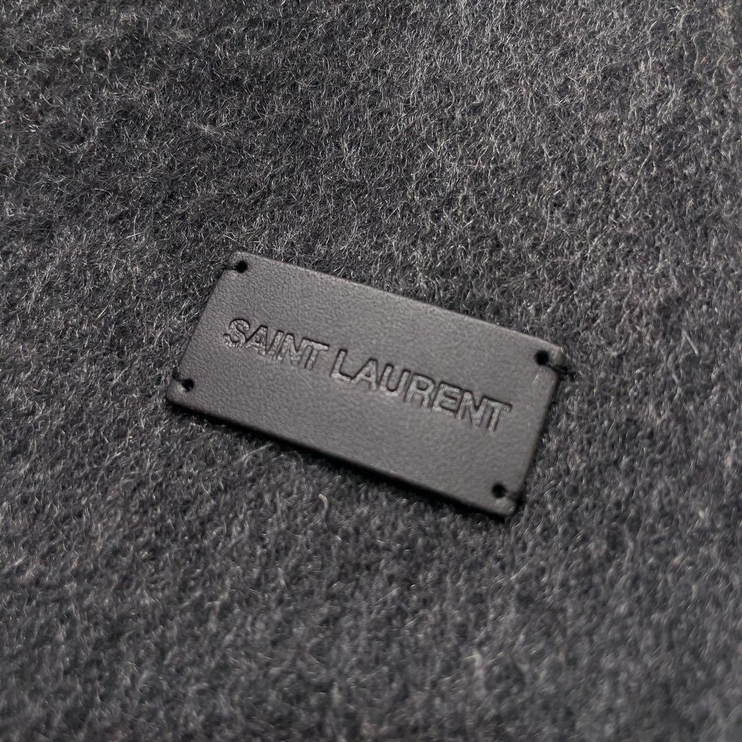 【専用】サンローラン 高級 イタリア製 上質 カシミア100% マフラー グレー