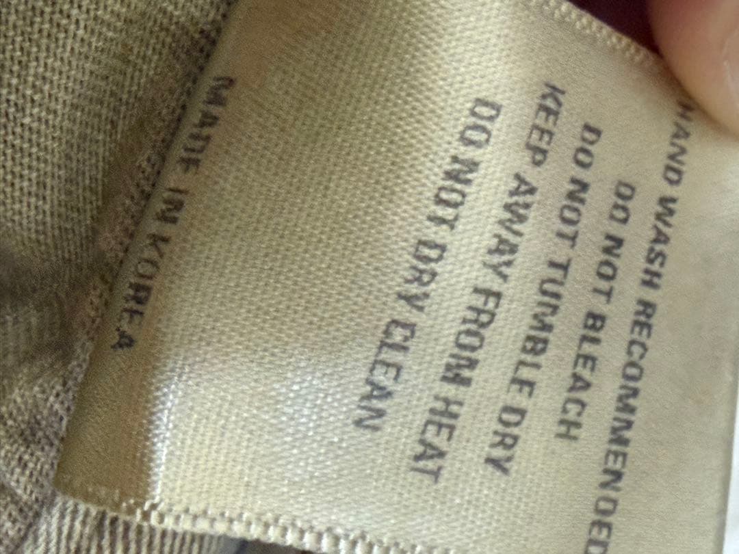 hyein seo ヘインソ　ベージュ カーゴパンツ ジッパーポケット付き