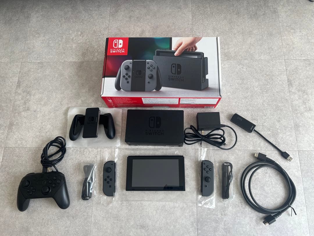 Nintendo Switch 本体 コントローラー・有線LANアダプター付き