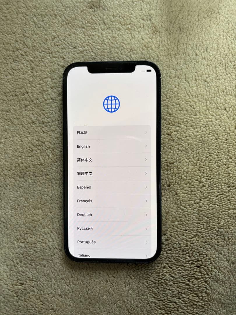 【動作確認済】iPhone 12 ブラック 64GB 背面割れ・基盤露出あり