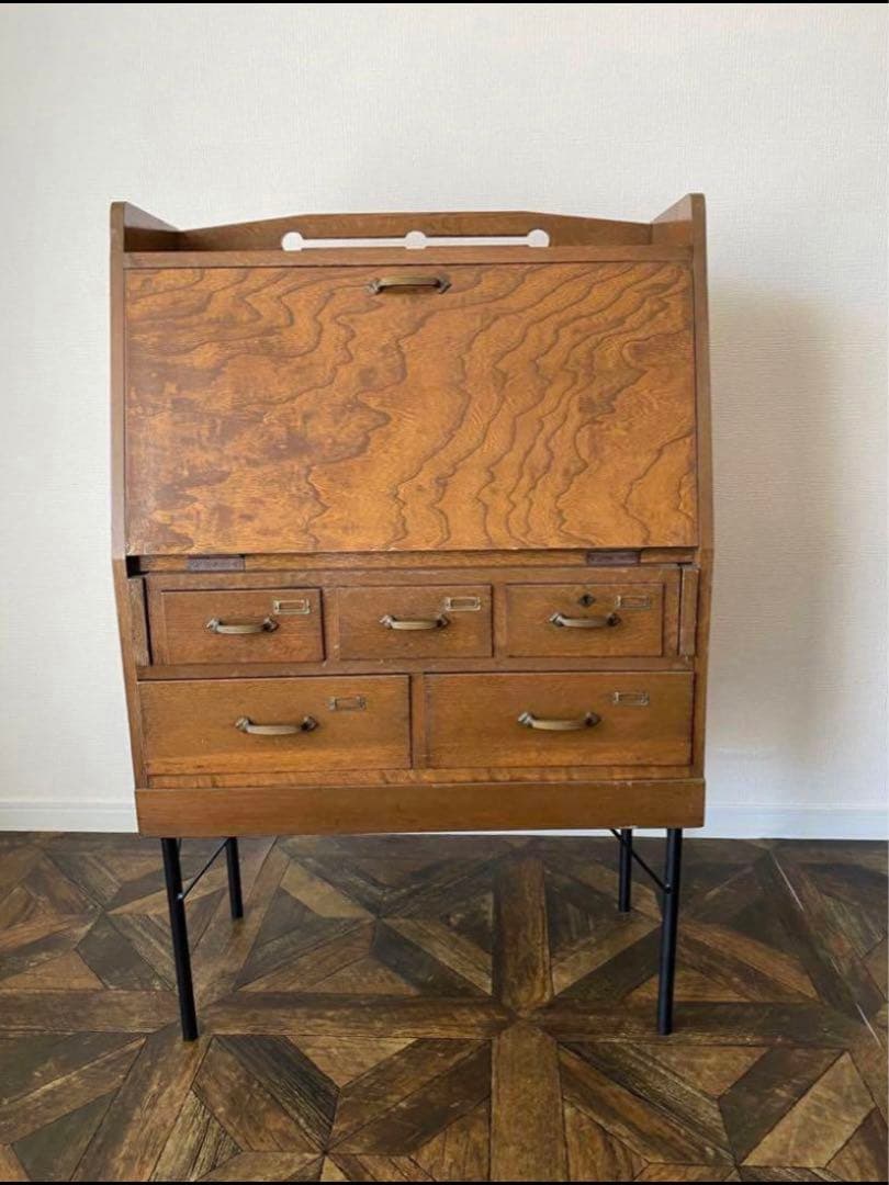 【ネモ】古道具　ライティングビューロー　文机　チェスト