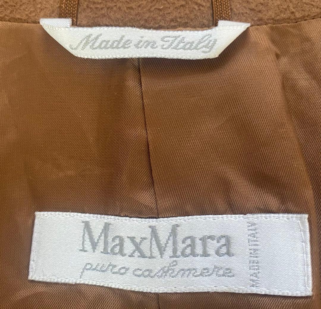 極美品　マックスマーラ　白タグ　カシミヤ100% ジャケット　 キャメル　ロング