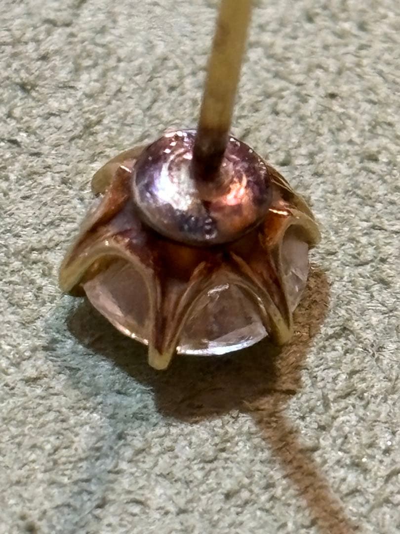 一粒 ダイヤ ピアス 2ct k18