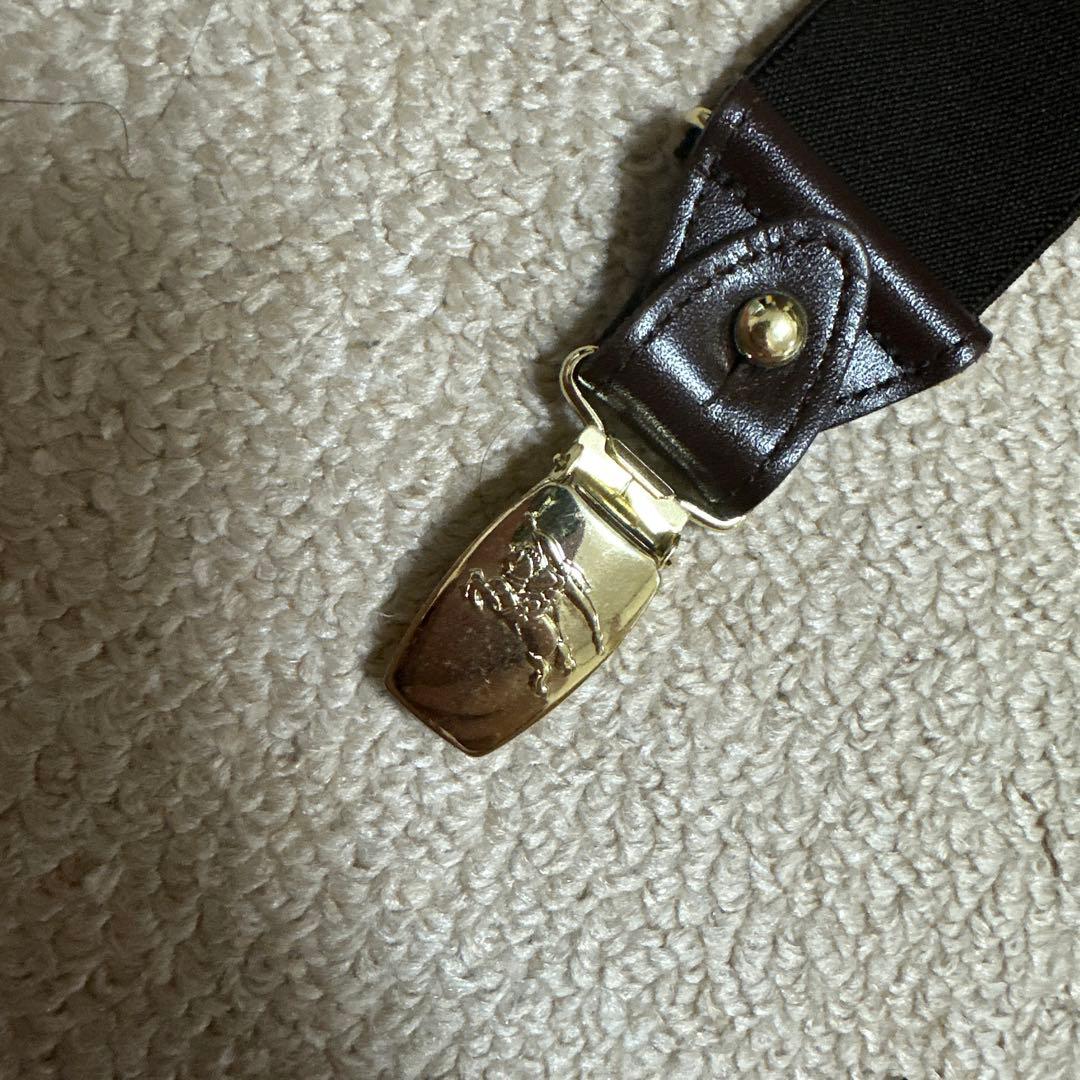 バーバリーチェック柄サスペンダー