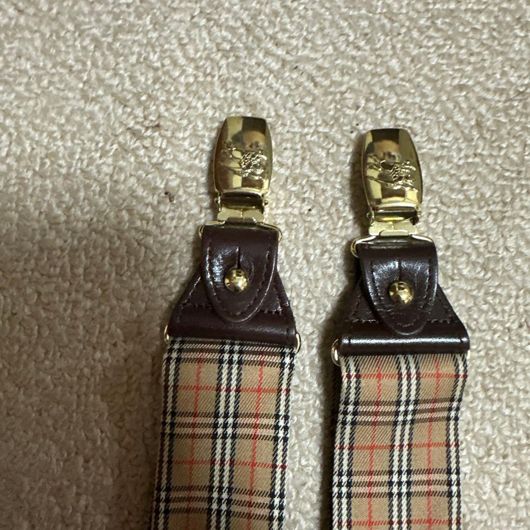 バーバリーチェック柄サスペンダー