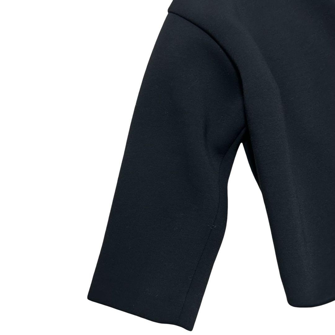 R0506 様Plage ノーカラー ボンディング ショート コート ブラック