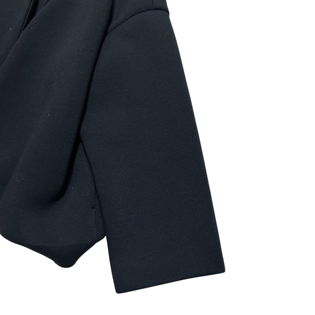 R0506 様Plage ノーカラー ボンディング ショート コート ブラック