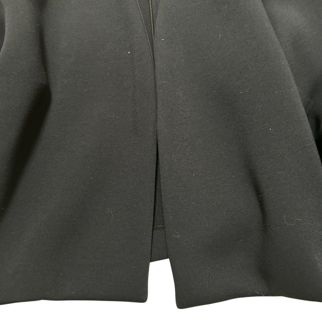 R0506 様Plage ノーカラー ボンディング ショート コート ブラック