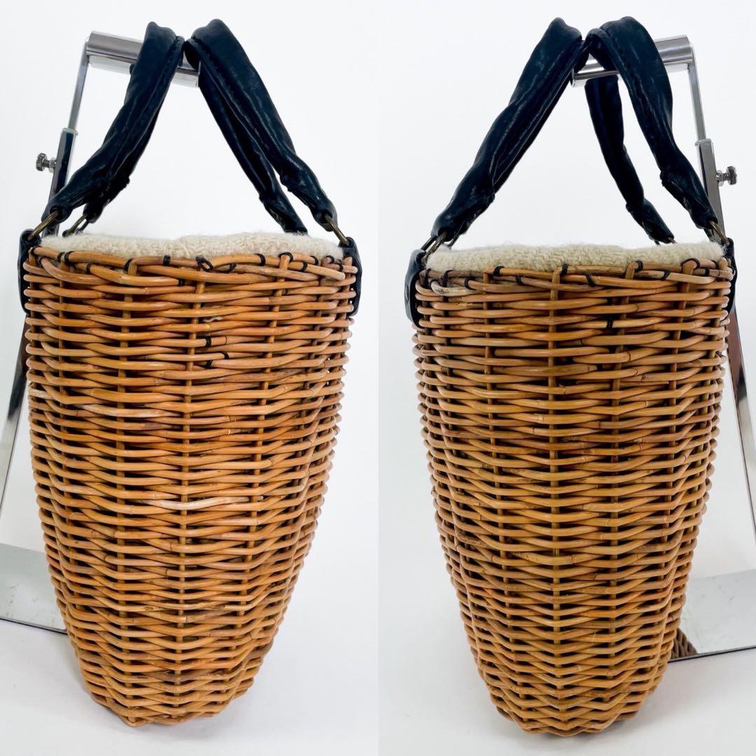 極美品 ebagos エバゴス ブランケット付きカゴバッグ トートバッグ ハート