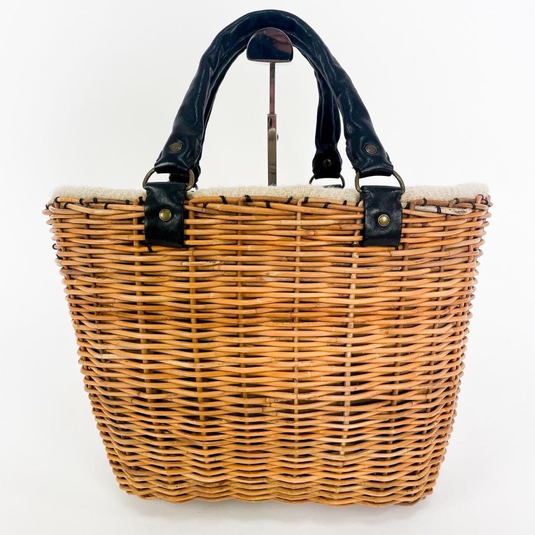 極美品 ebagos エバゴス ブランケット付きカゴバッグ トートバッグ ハート