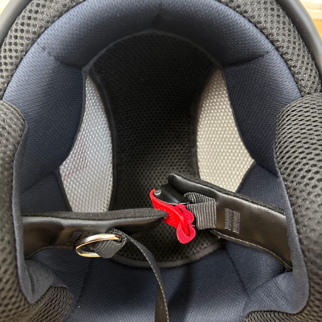 ホンダ モンキー ジェットヘルメット クリーム/赤