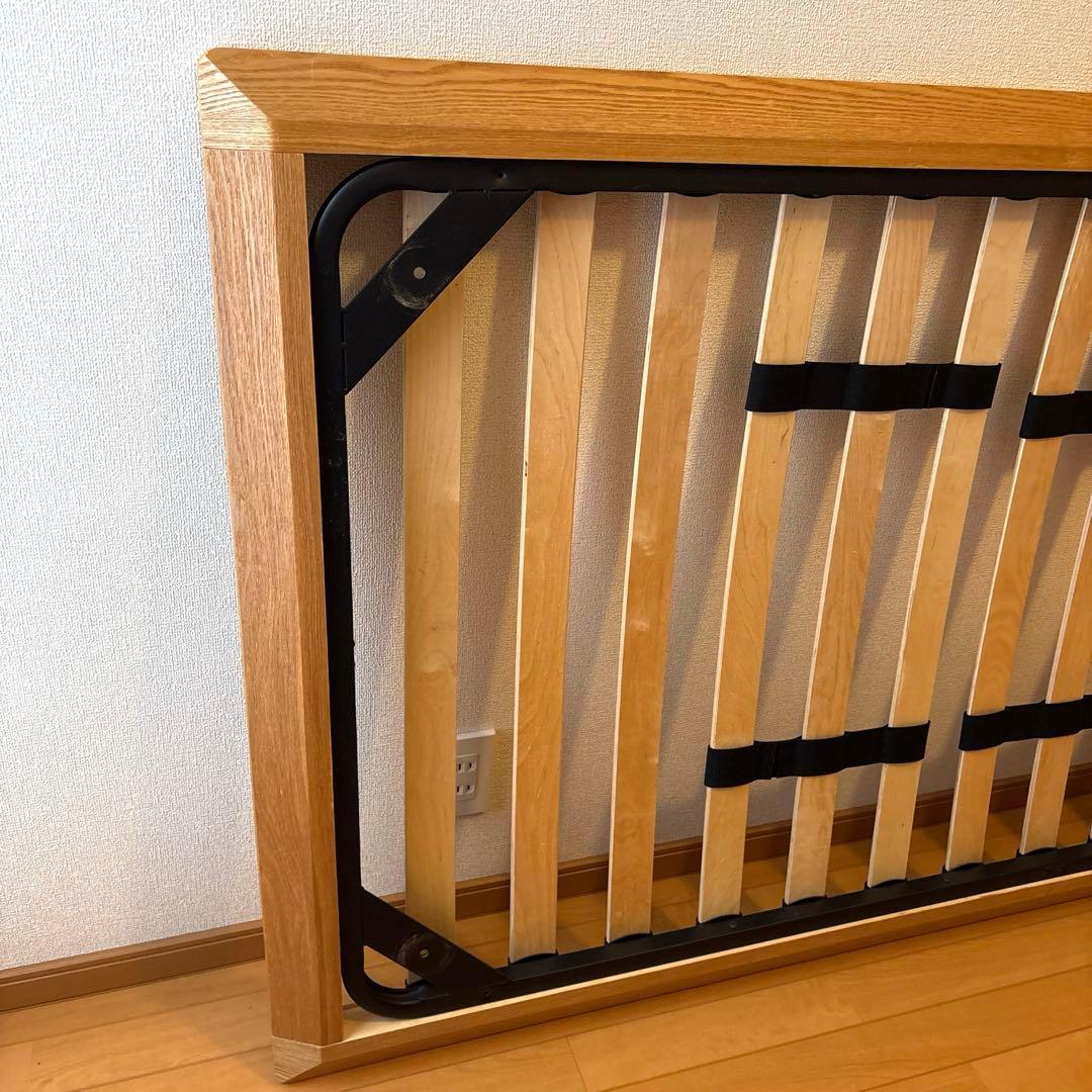 無印良品 タモ材 シングル ベッド 脚付き