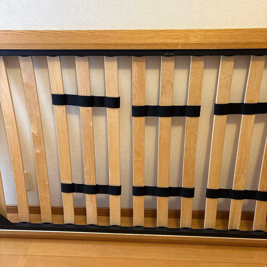 無印良品 タモ材 シングル ベッド 脚付き