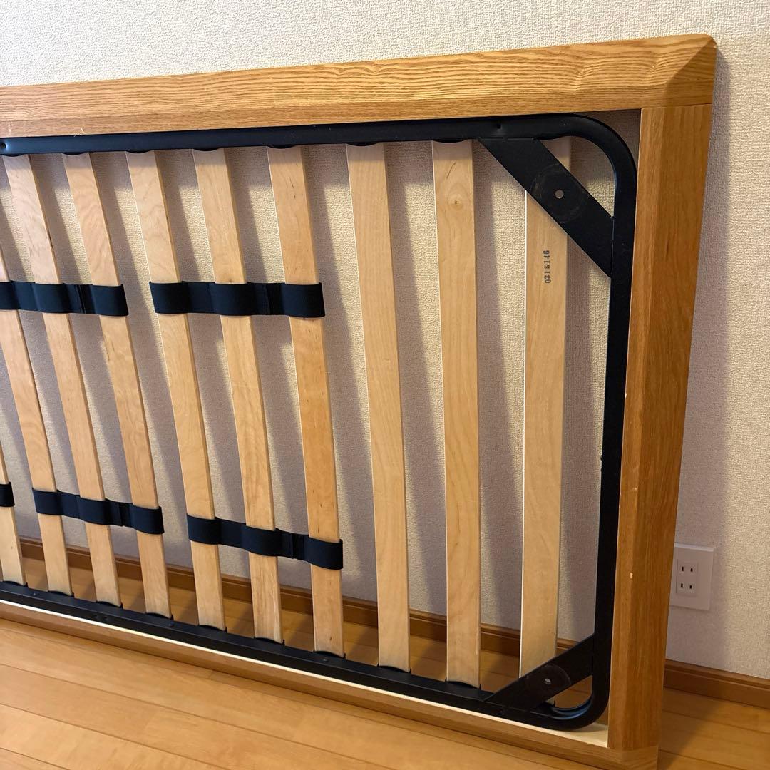 無印良品 タモ材 シングル ベッド 脚付き