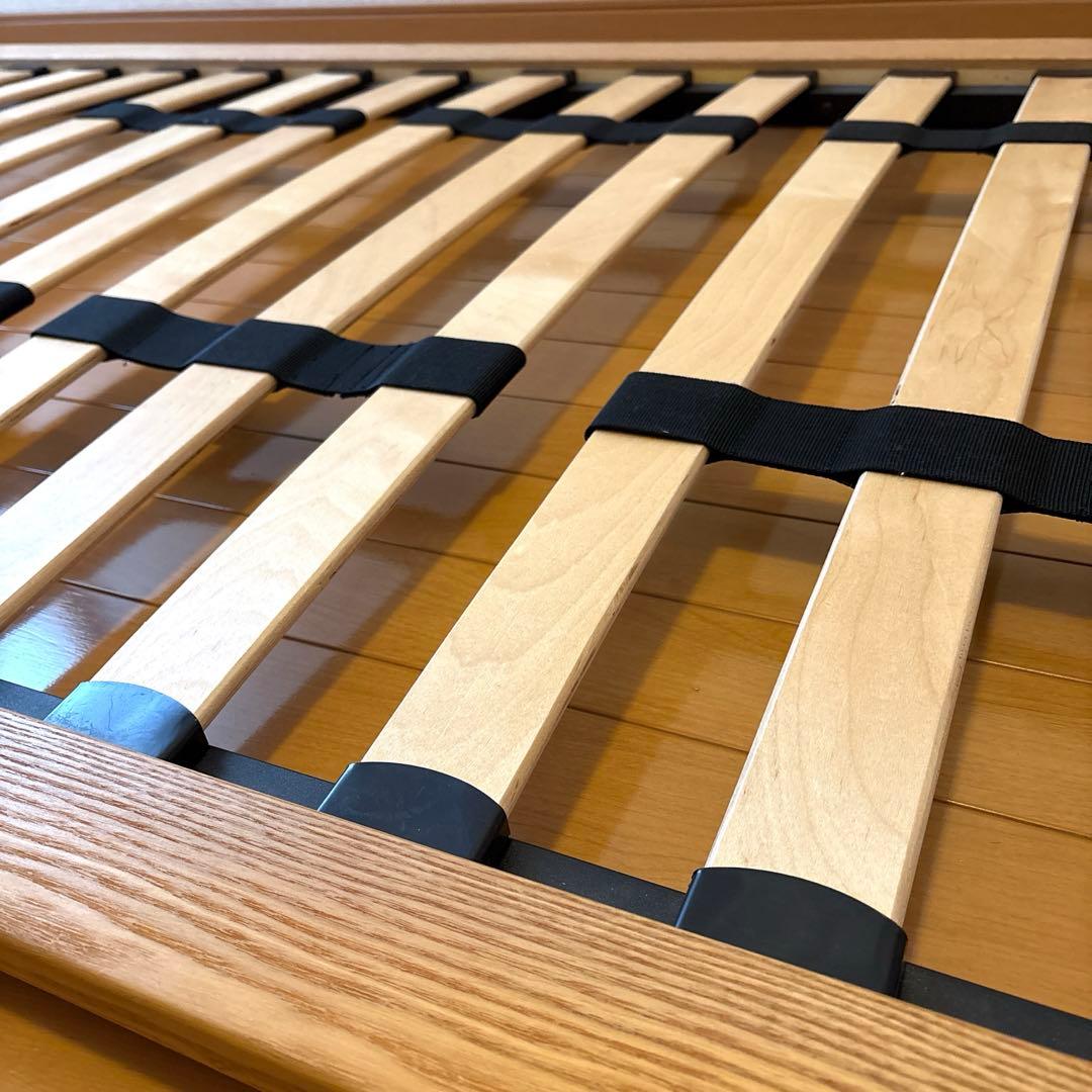 無印良品 タモ材 シングル ベッド 脚付き