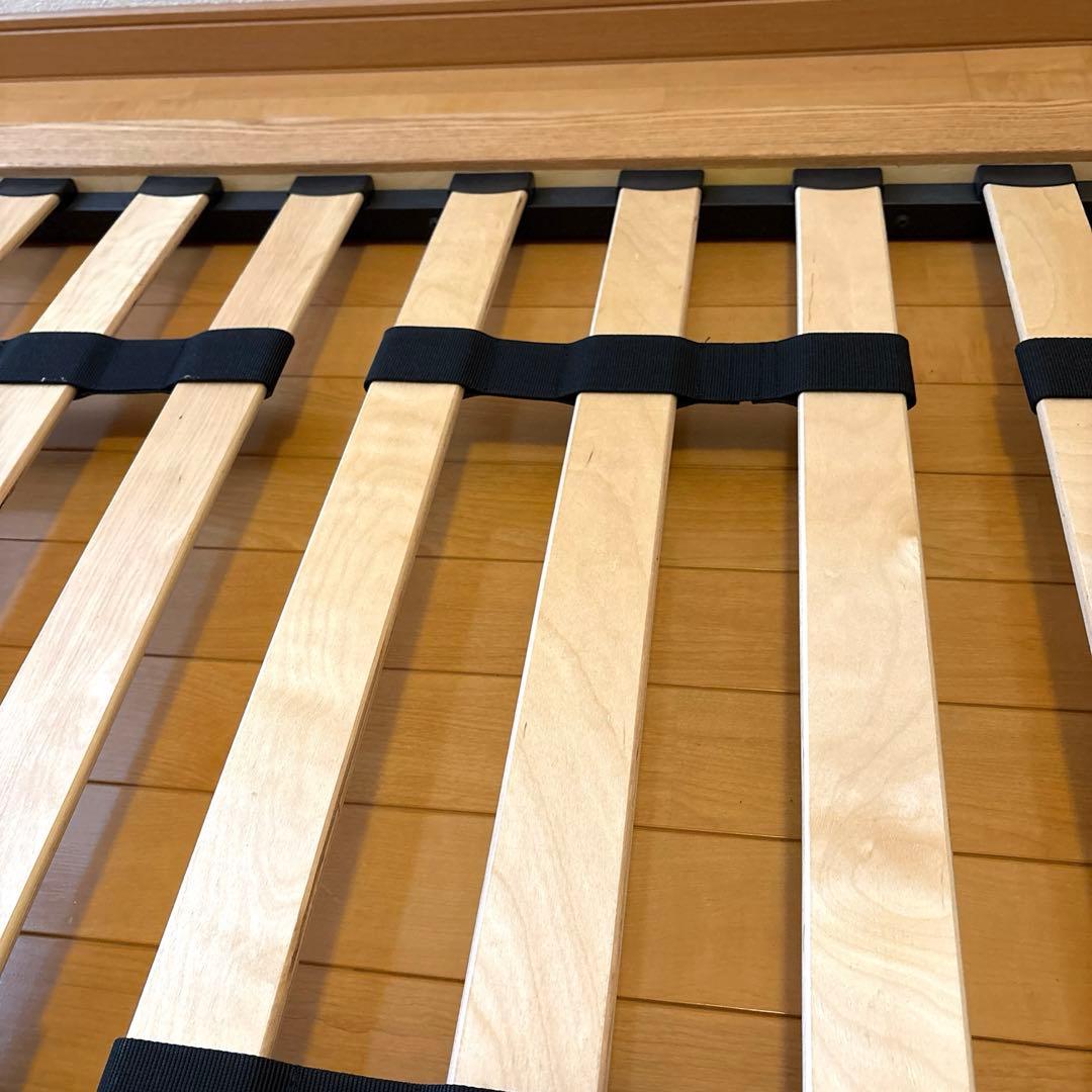 無印良品 タモ材 シングル ベッド 脚付き