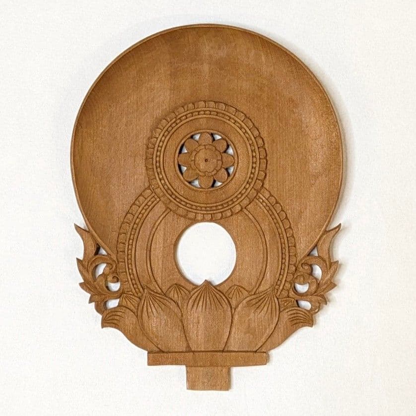 【フォロー割・新品】 大日如来　紅檀　八角台座付　総高さ約23.5㎝　上彫　仏像