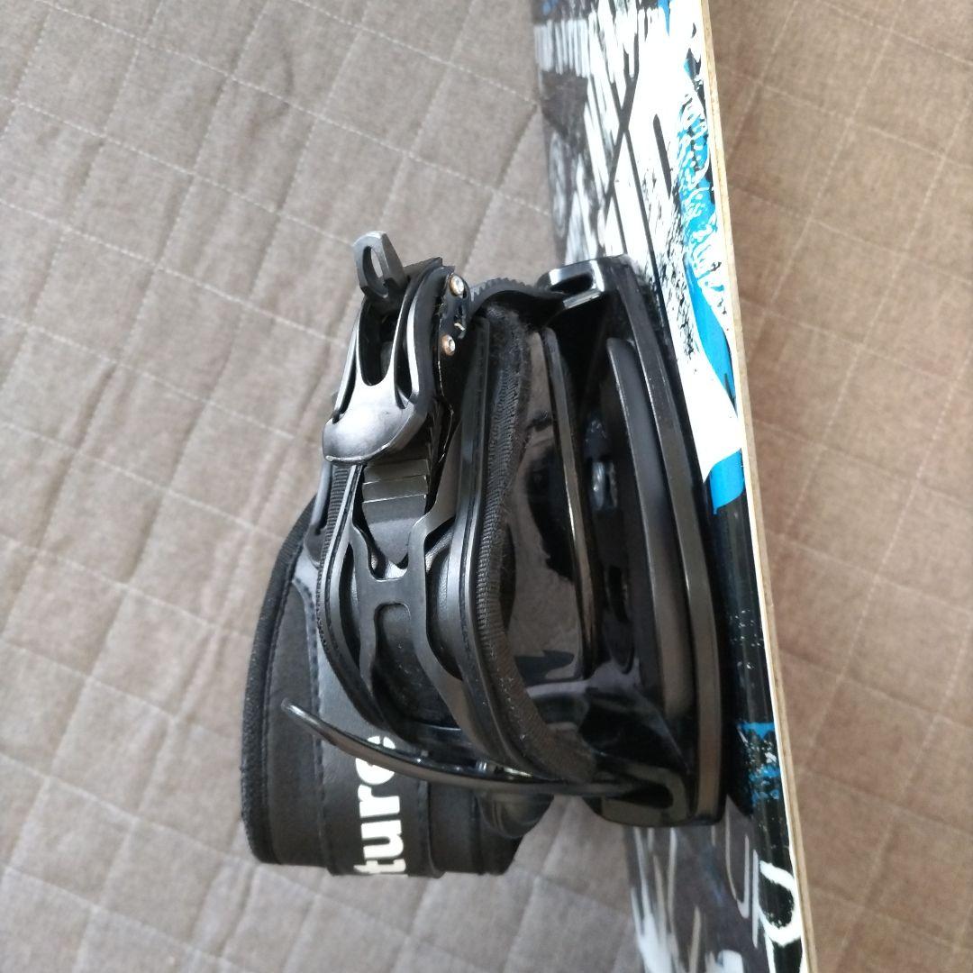 nature スノーボード ビンディング付き　黒、青、白