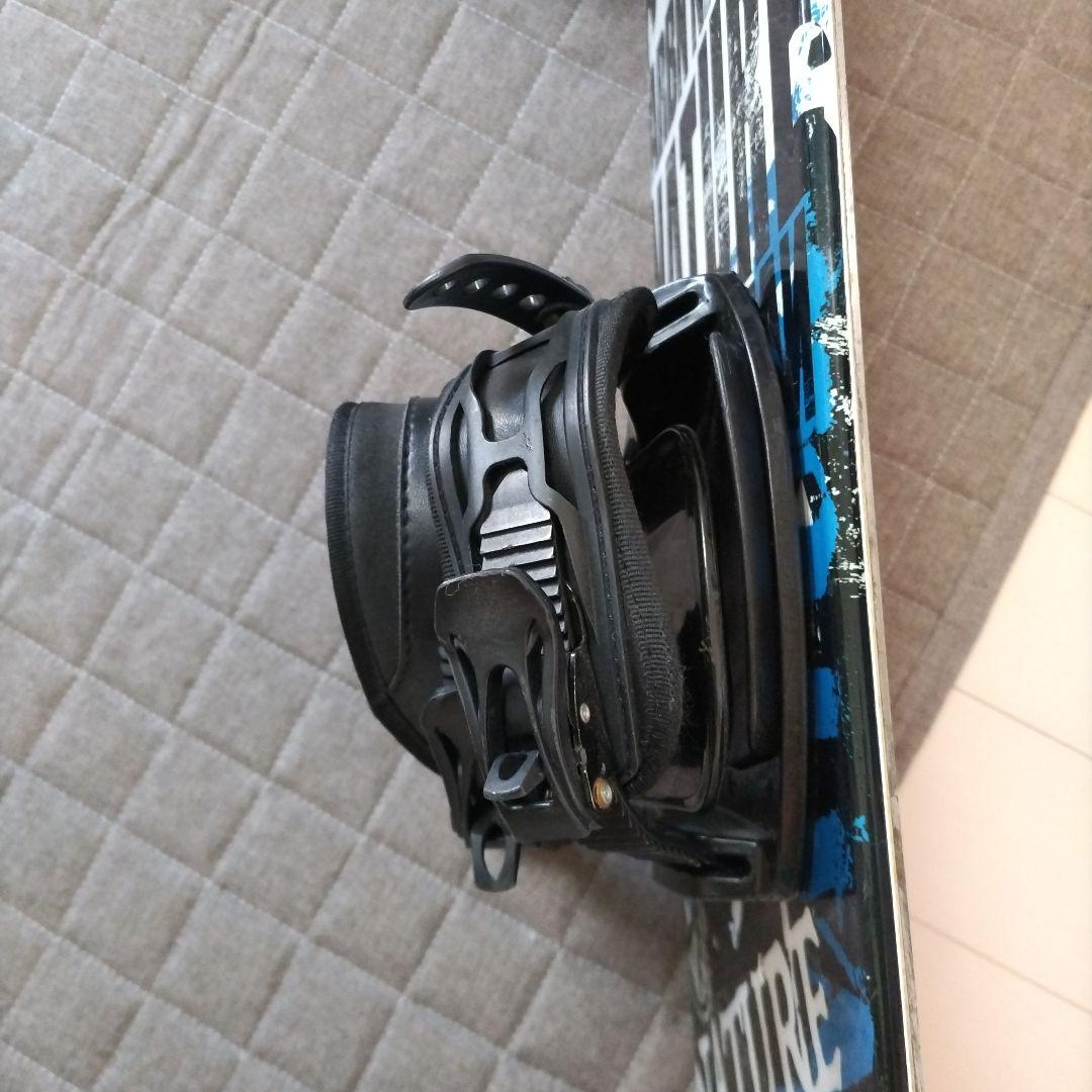 nature スノーボード ビンディング付き　黒、青、白