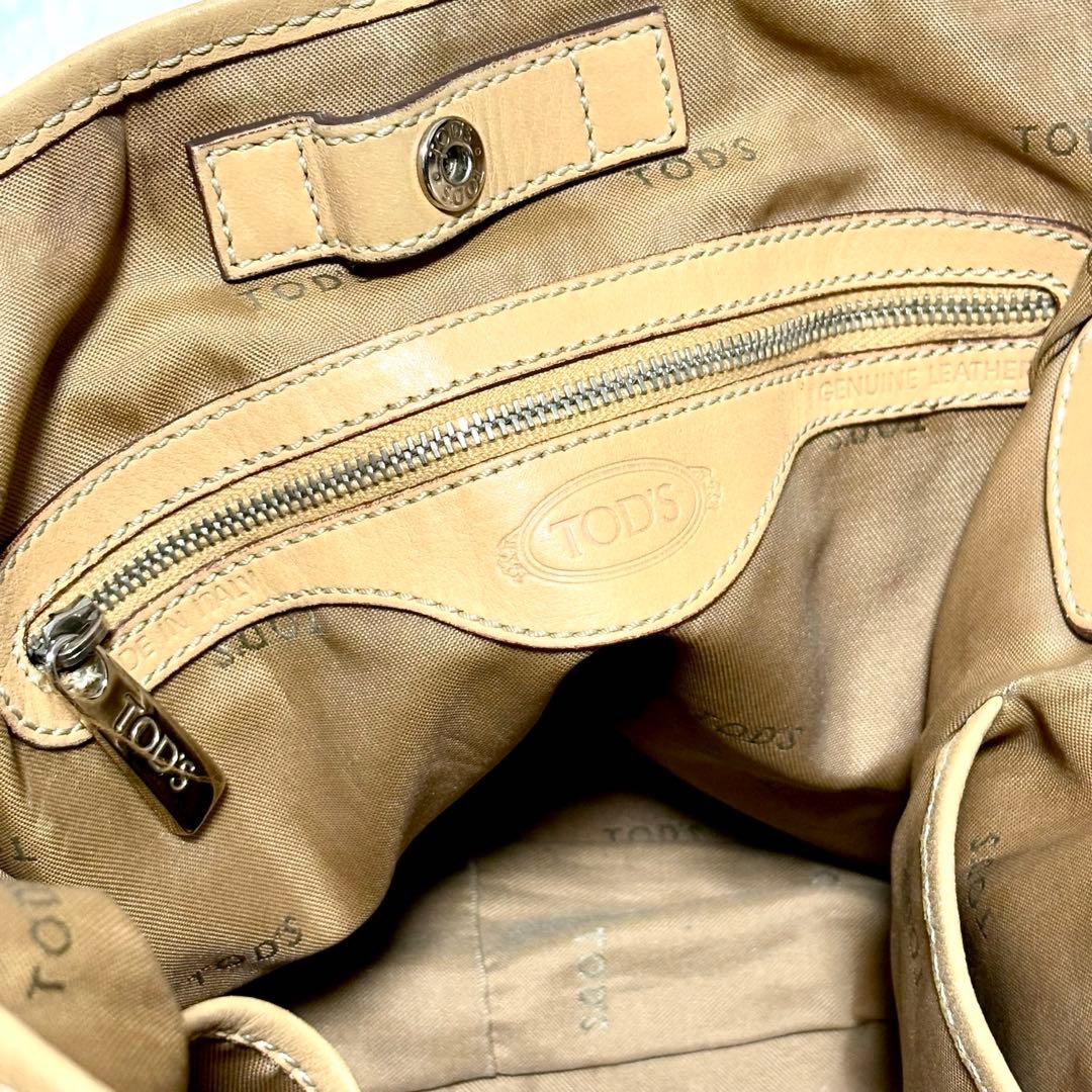 【極美品】トッズ　ナイロン　トートバッグ ショルダーバッグ　2way グリーン