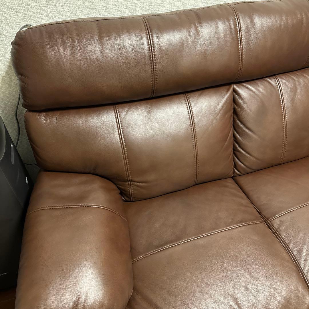【定価98800円】ダークブラウン 2人掛けハイバックソファ