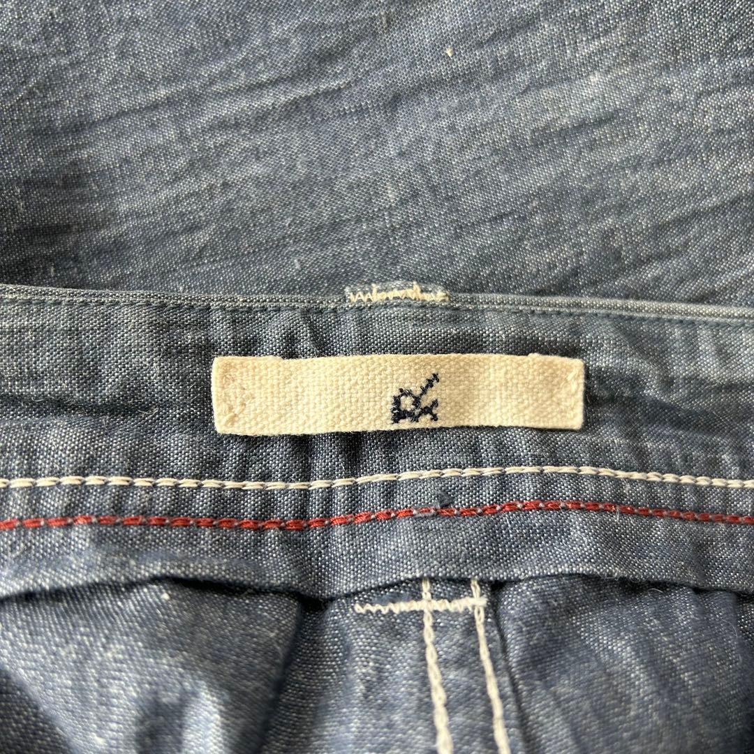 45rpm コットン リネン インディゴ チノパン30 シャンブレー アメカジ