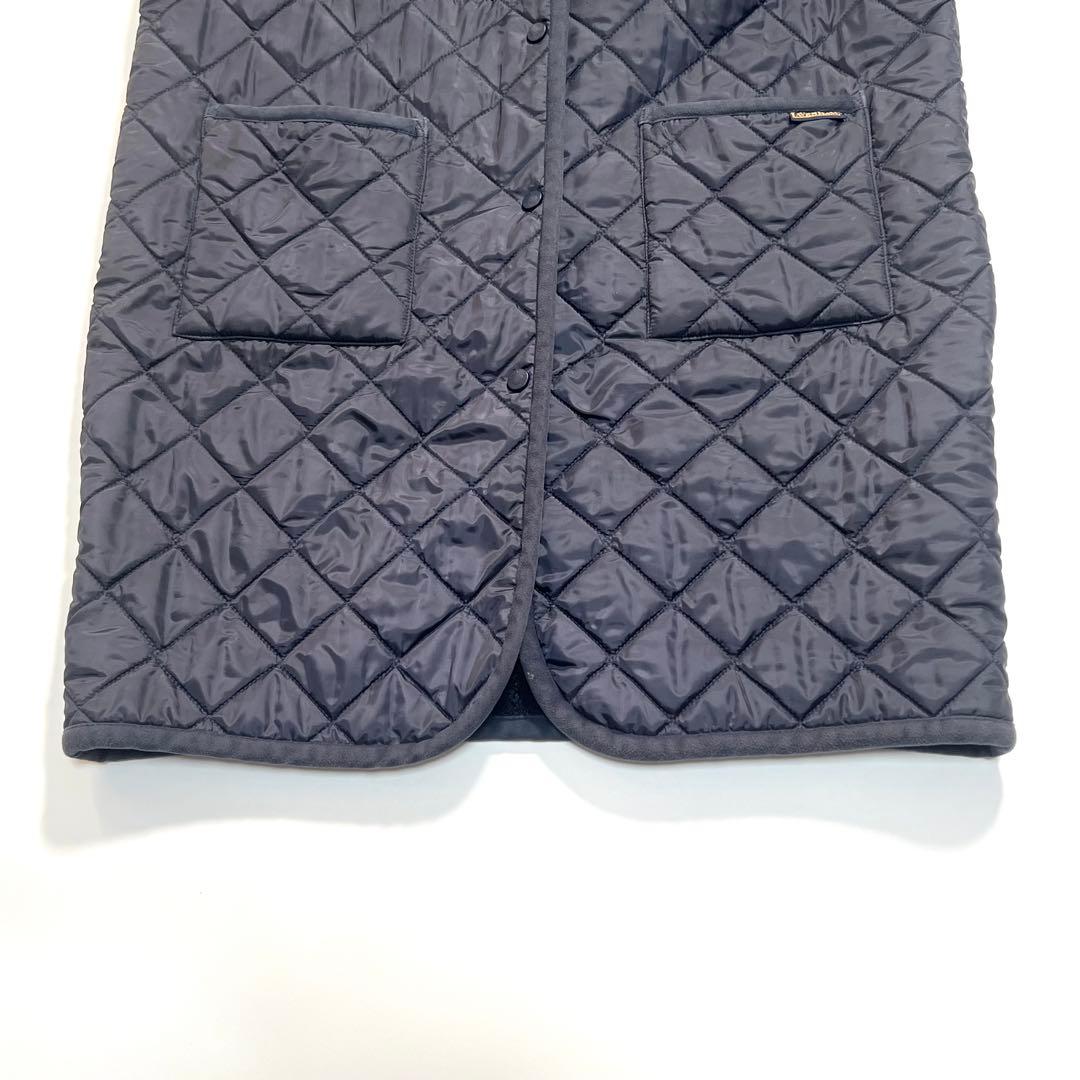 LAVENHAM×CAROLINA GLASER　別注　切替コート　ネイビー