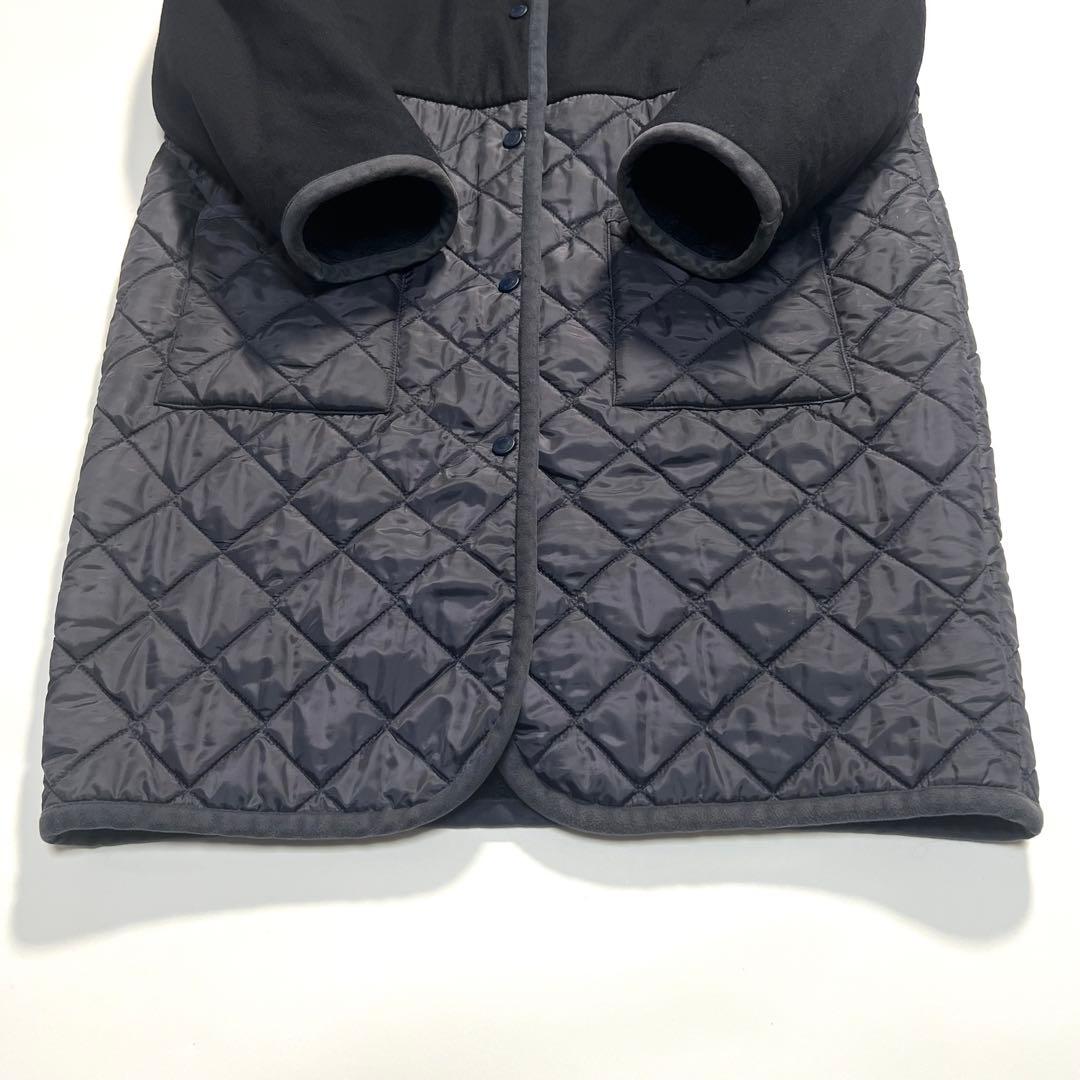 LAVENHAM×CAROLINA GLASER　別注　切替コート　ネイビー