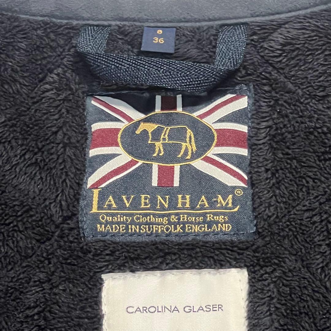 LAVENHAM×CAROLINA GLASER　別注　切替コート　ネイビー