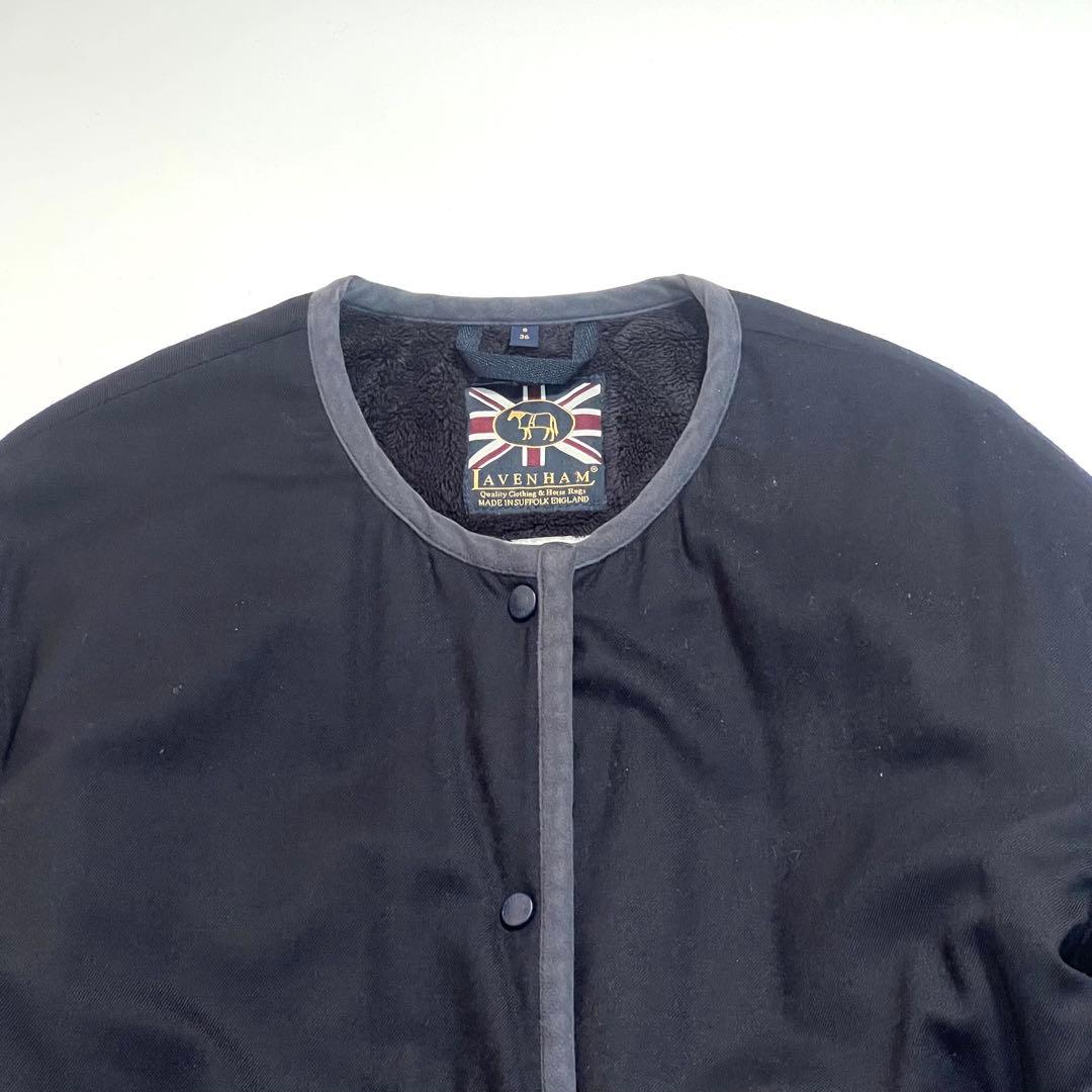 LAVENHAM×CAROLINA GLASER　別注　切替コート　ネイビー