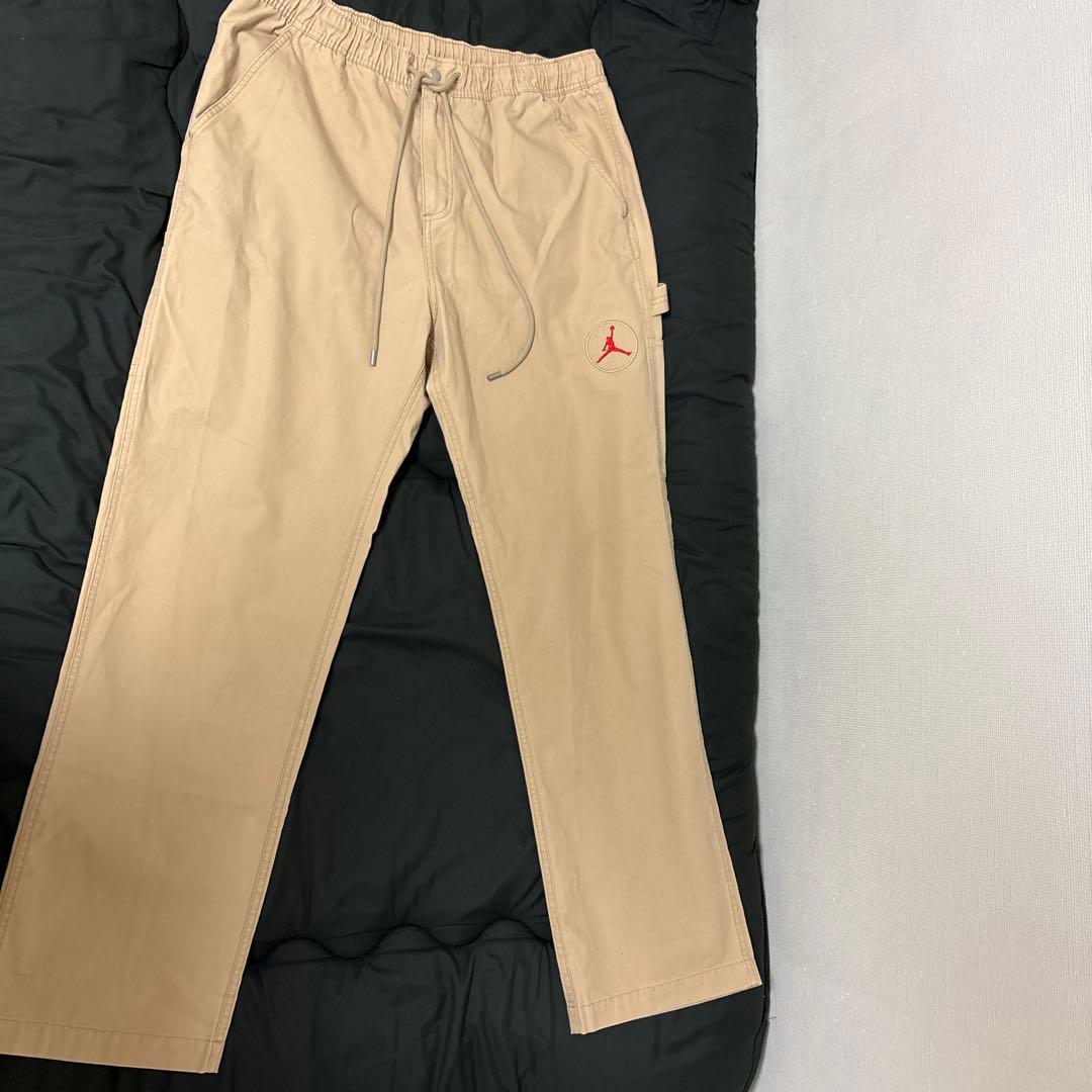 トラヴィススコット×エアジョーダン ベージュ パンツ Lサイズ
