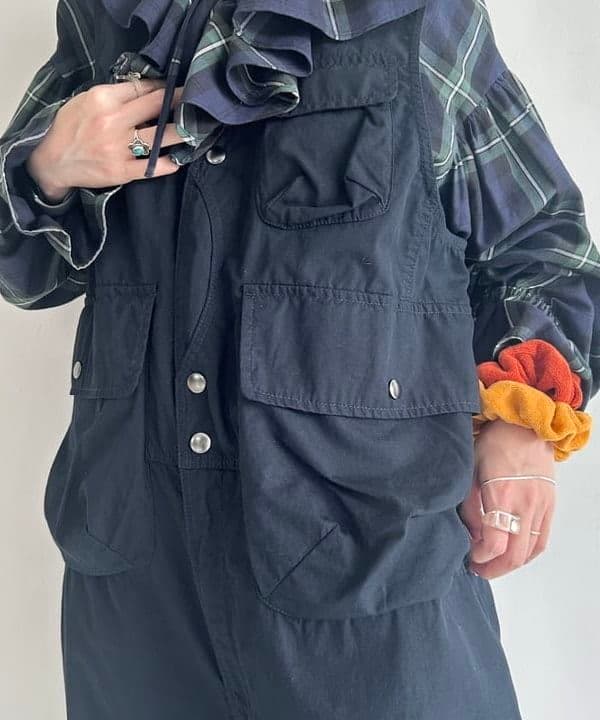 BEAMSBOYコットンウェザー ハンティングベスト オールインワン