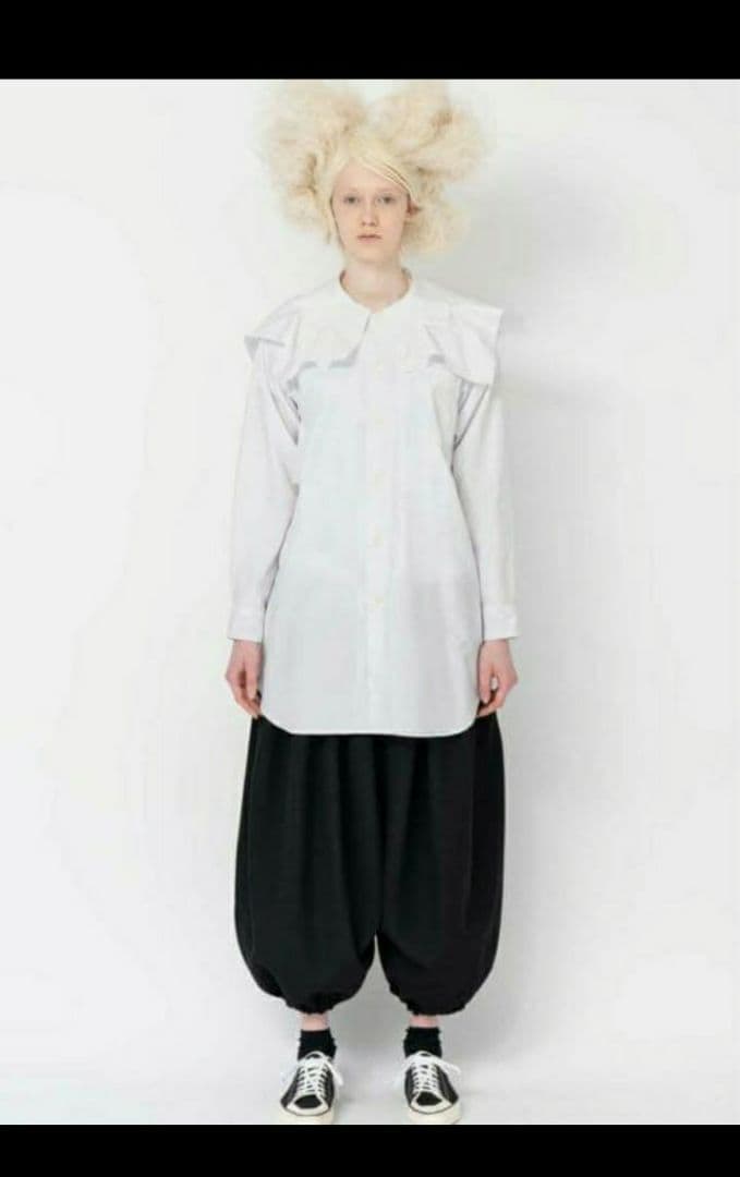 2022awコムコムコムデギャルソン　裾ゴムパンツ　ウールギャバ　S