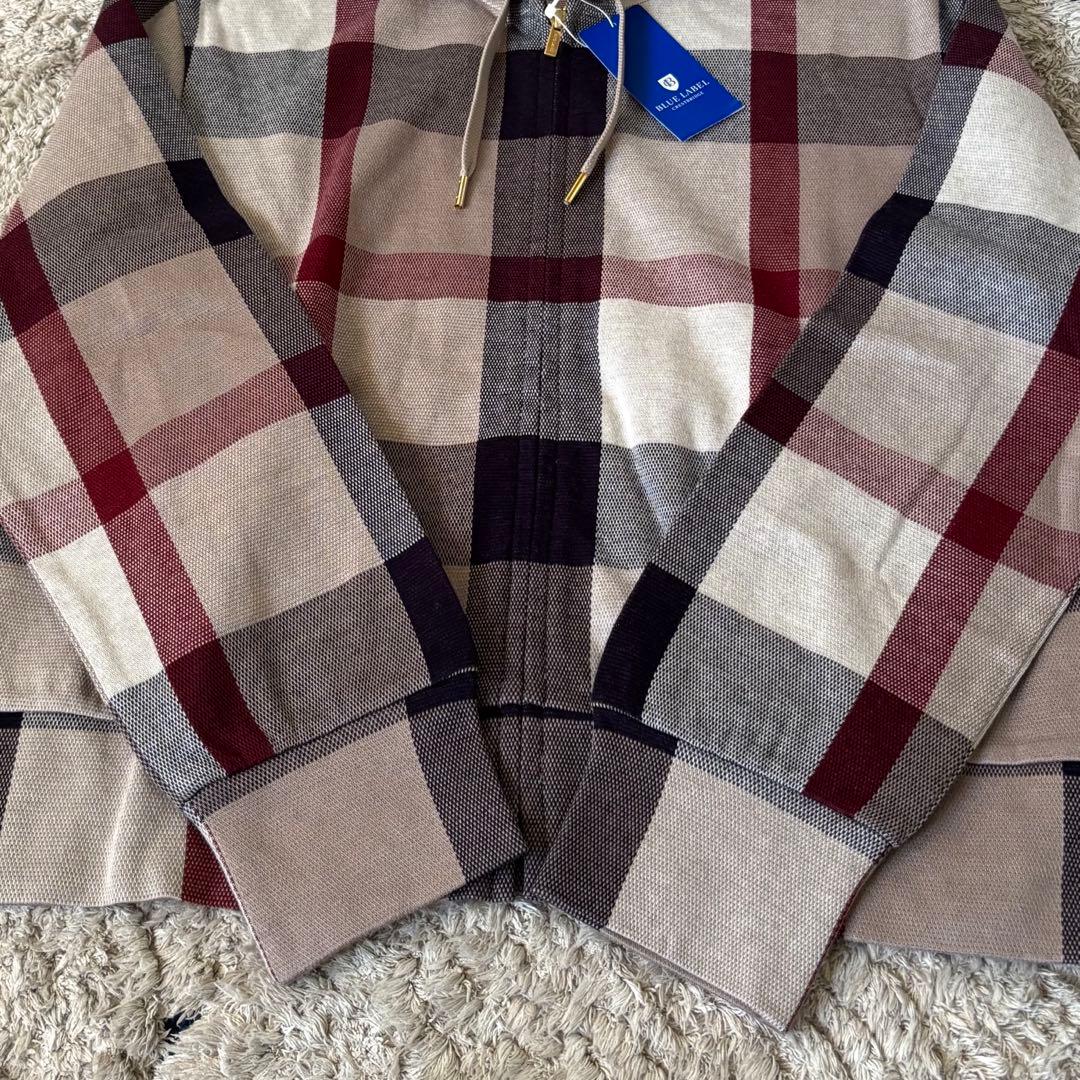 【タグ付き✨】ブルーレーベルクレストブリッジ　パーカー　チェック　フード　40