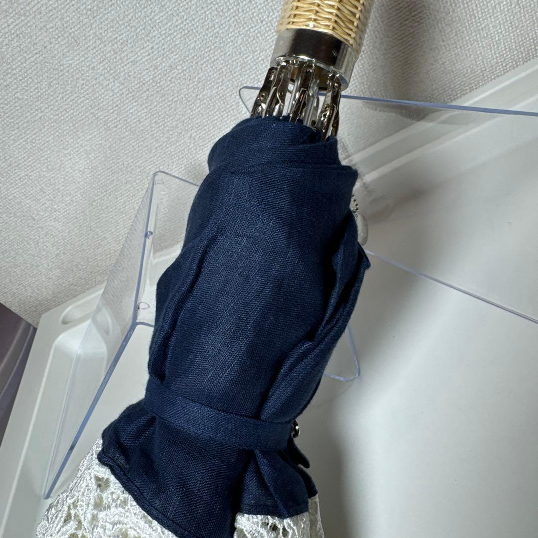 近澤レース　折りたたみ日傘　ネイビー✨