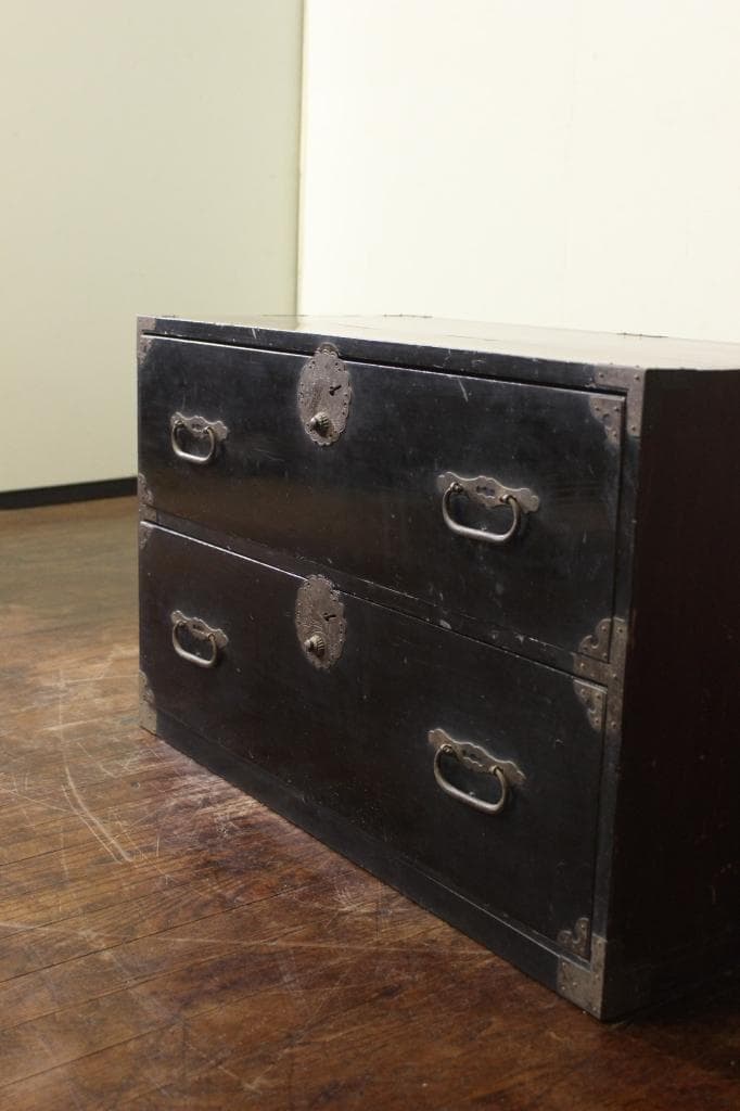 古い時代箪笥 丸金具/和風/古家具/陳列台/和家具/和骨董/店舗什器/ローボード