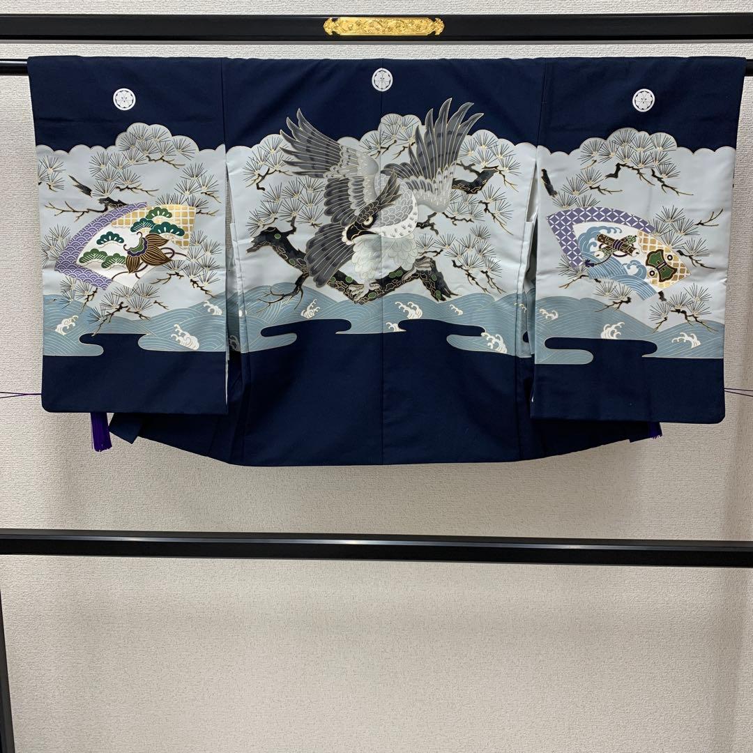 507abu14■七五三 五歳 着物&羽織&袴■美品