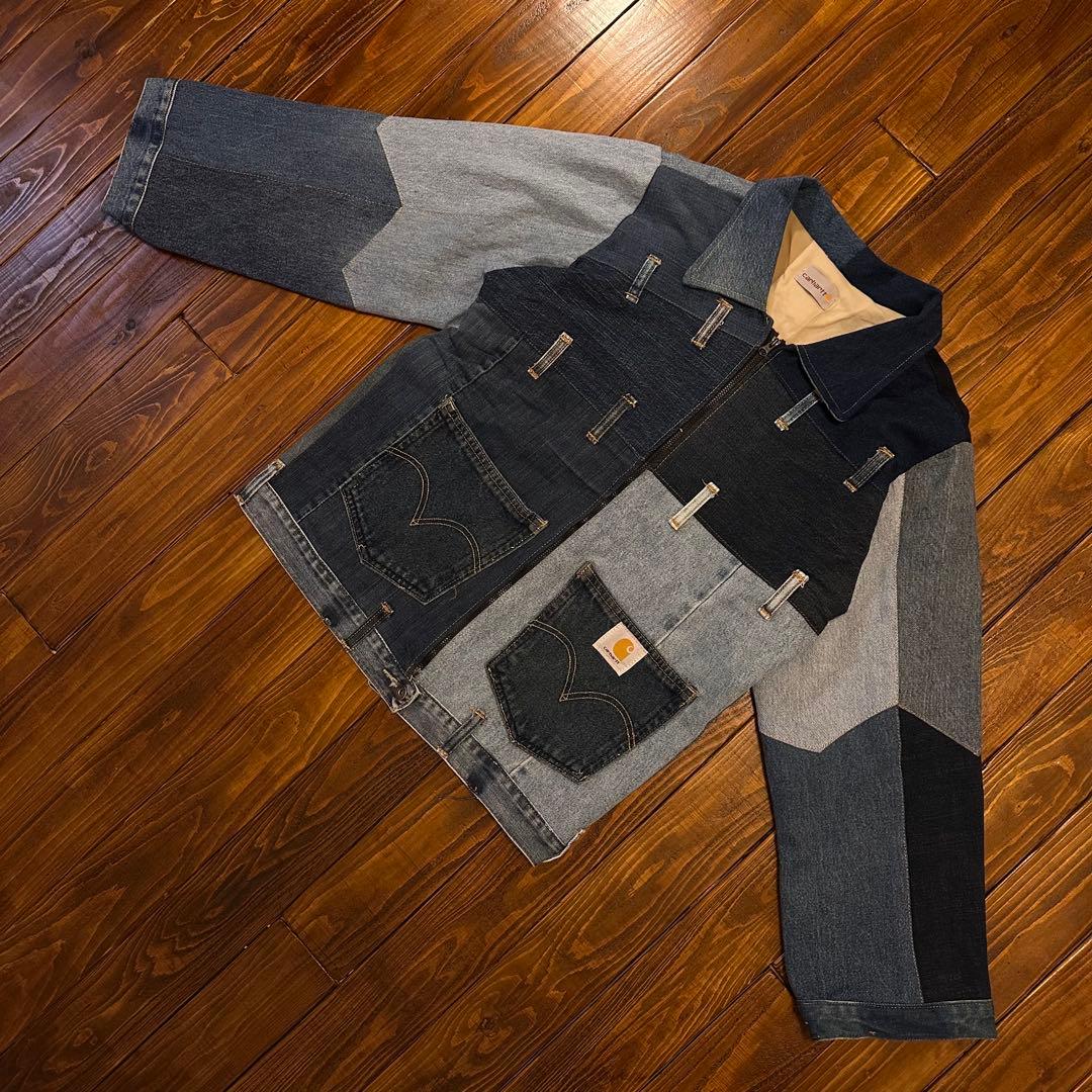 美品！！【carhartt カーハート】リメイク　再構築　デニムジャケット